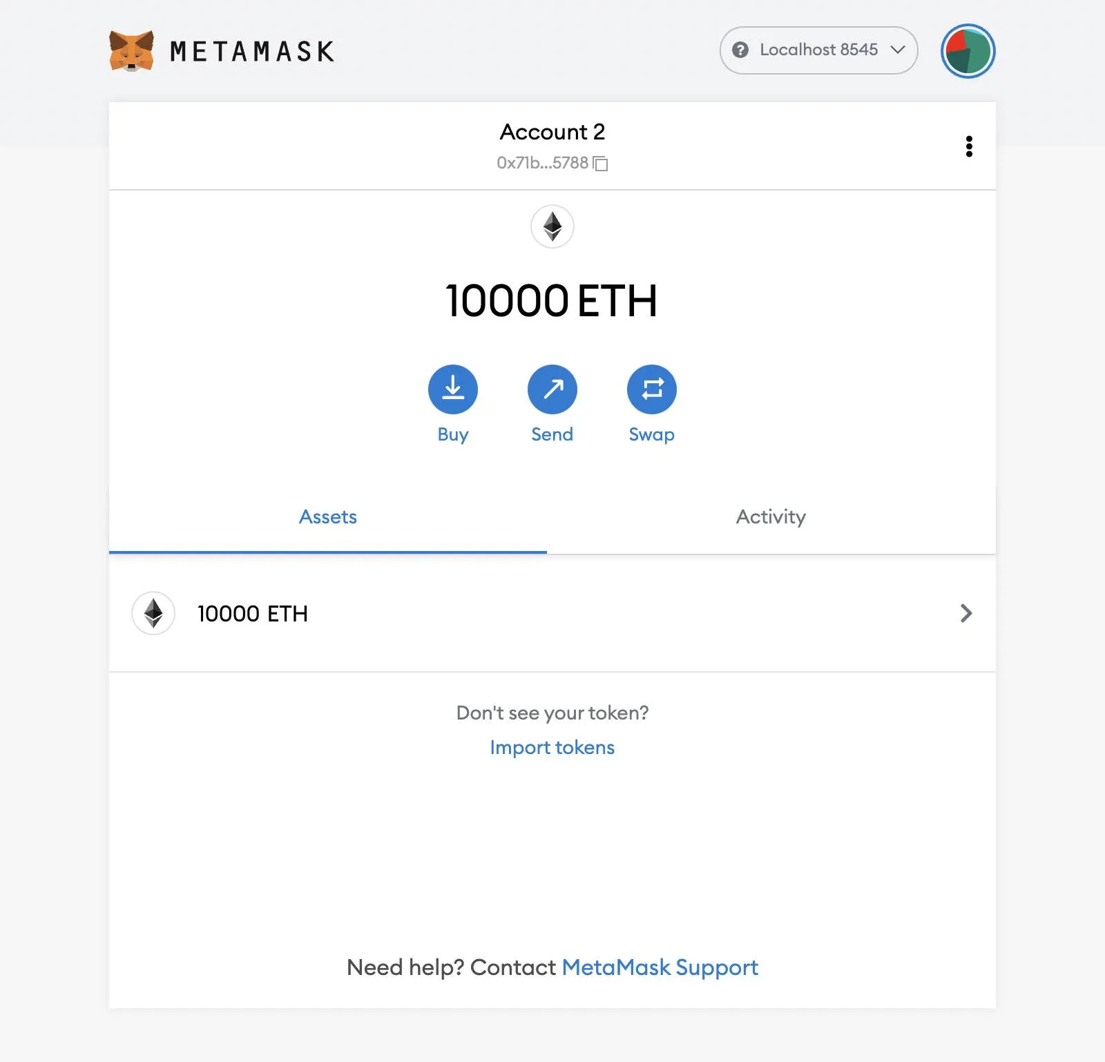 05 - ether account balance in metamask