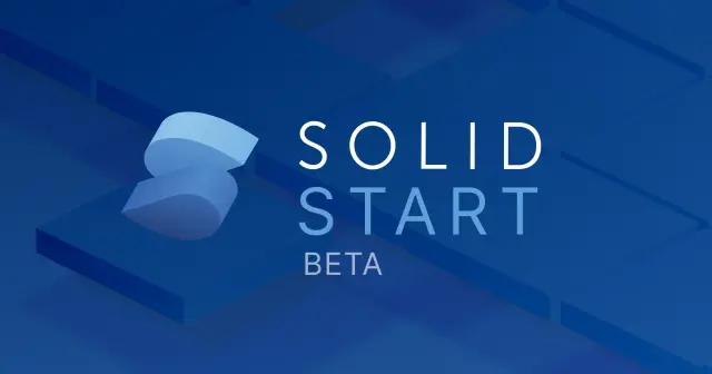 Blog post cover art for A First Look at SolidStart